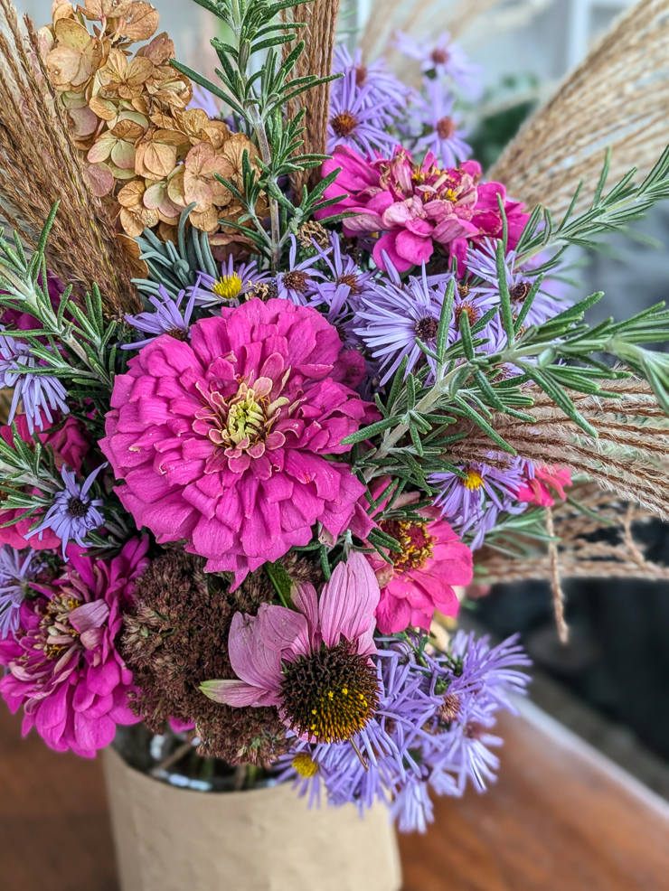 beautiful fall arrangement of flowers