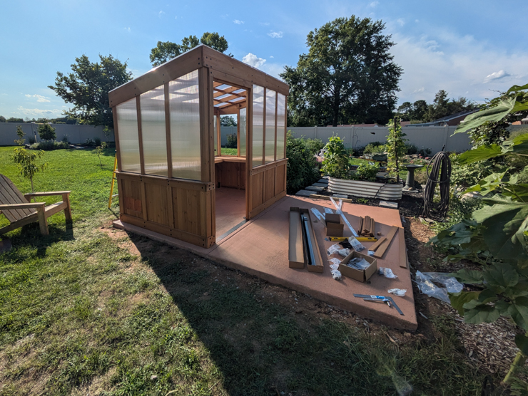building a backyard discovery greenhouse