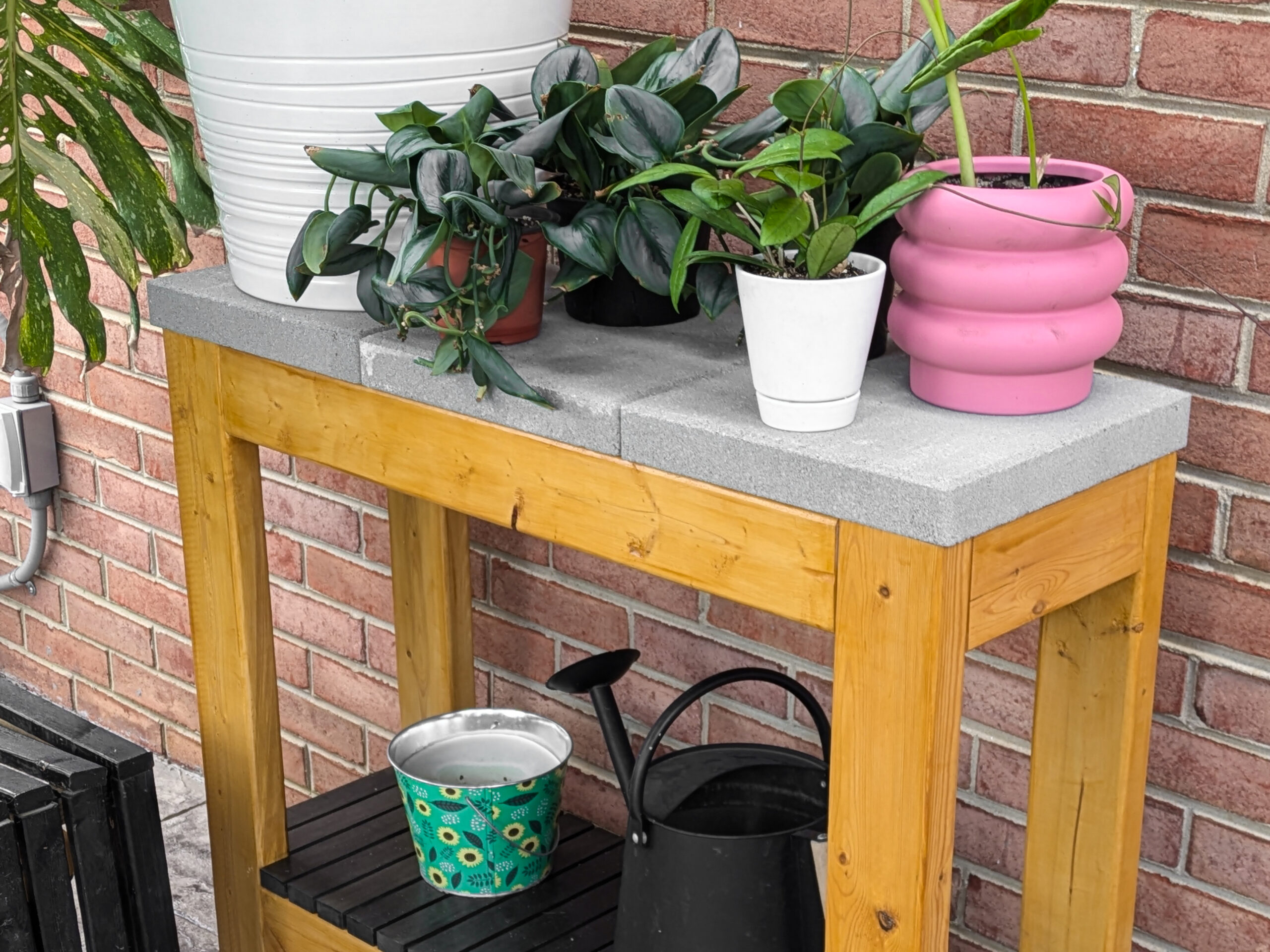 diy outdoor console table