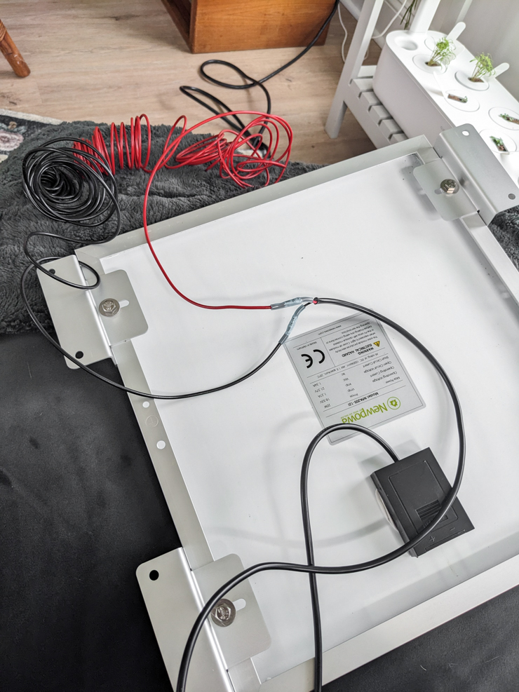 back of a solar panel