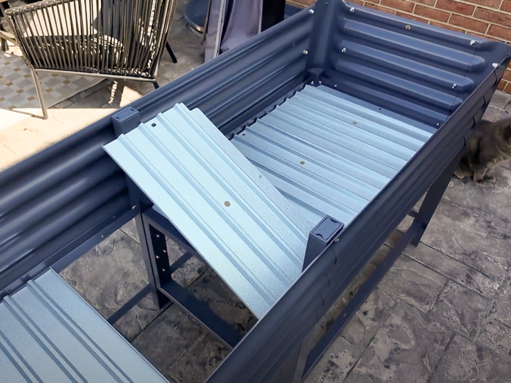 putting together a raised bed