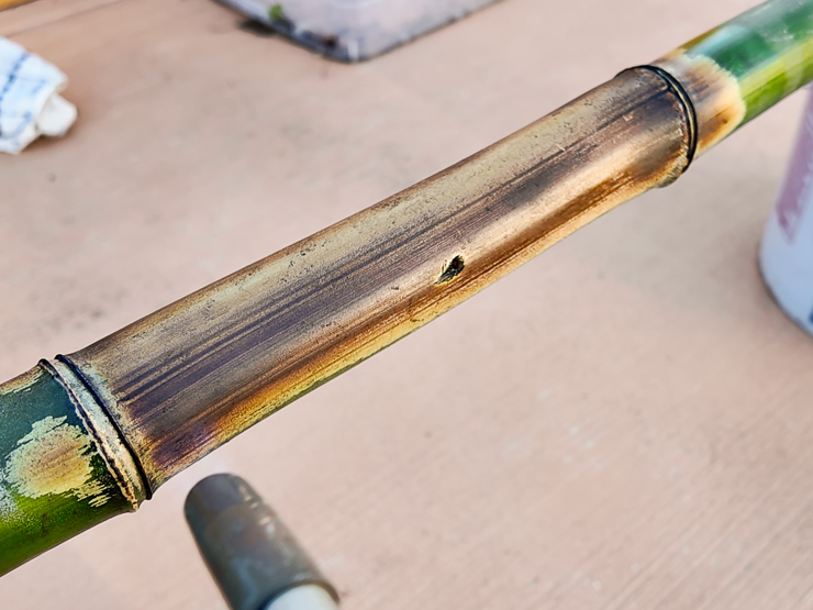 heating curing bamboo