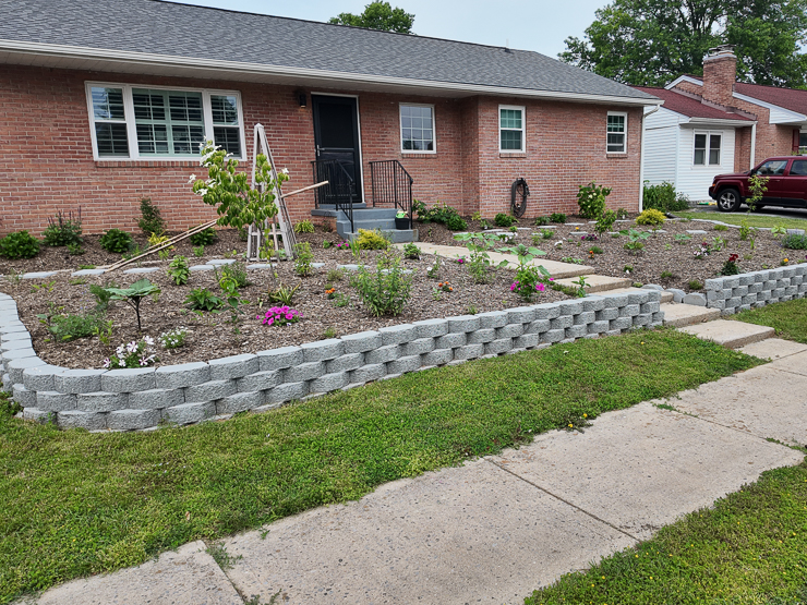landscaped front garden