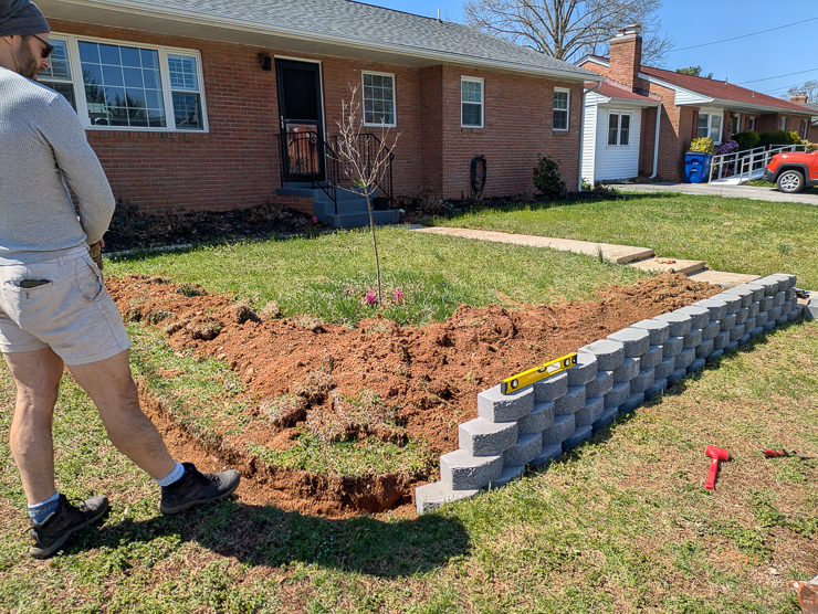 building a retaining wall