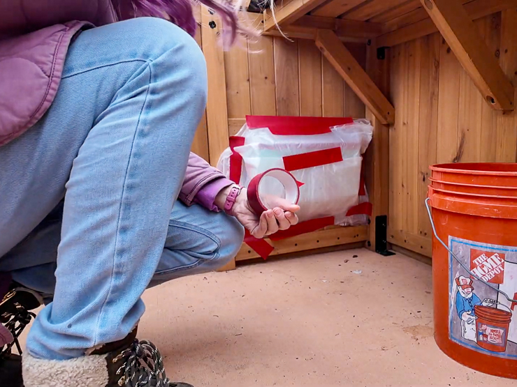 covering the vent with foam insulation