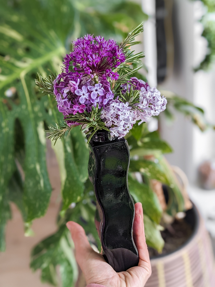 cut flowers in a vase