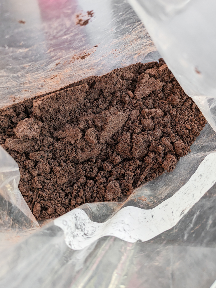 mixing clay and compost