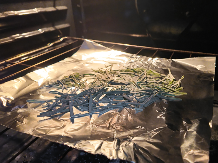 oven drying lavender