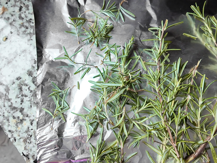 oven drying rosemary