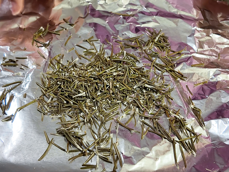 oven drying rosemary