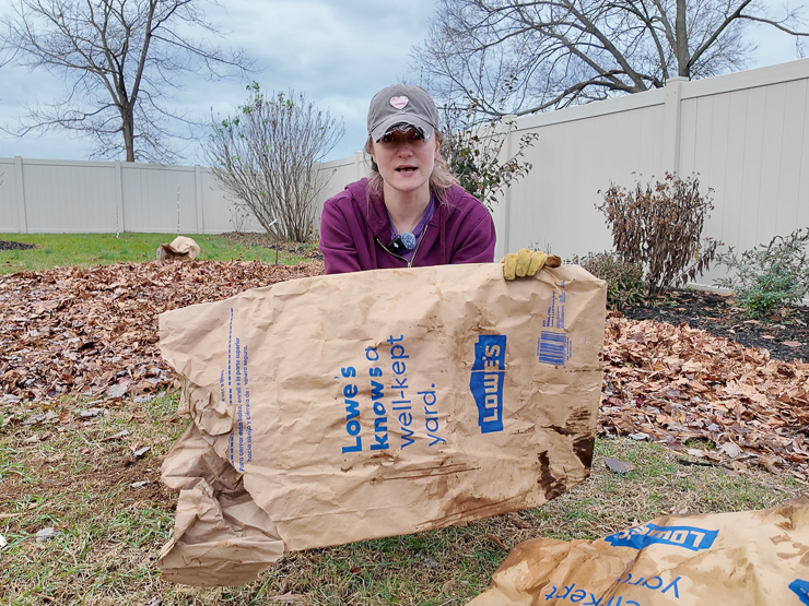 woman holding a paper bag