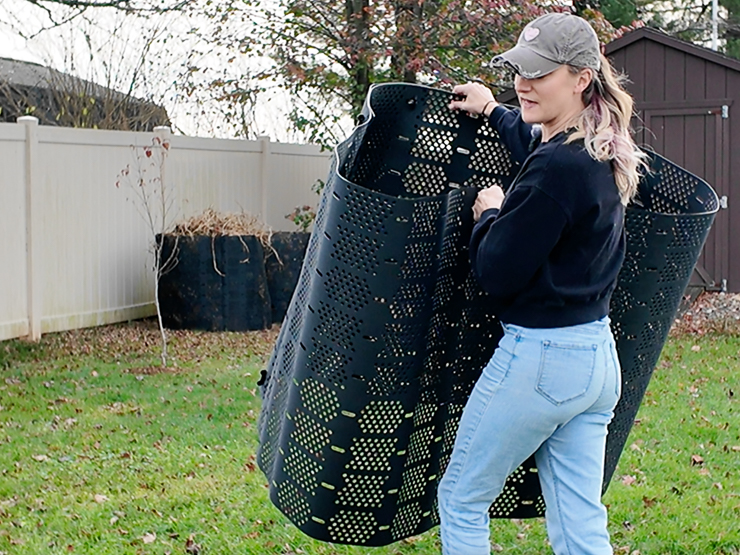 putting a geobin in place