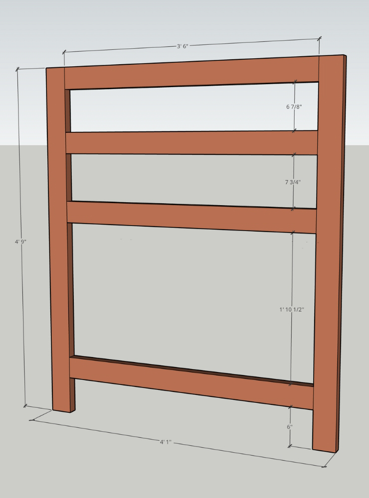 3D rendering of a potting bench